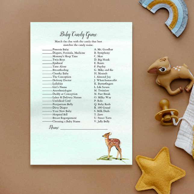 Convites Jogo de Chá de fraldas de Deers de Aventura Flores (Criador carregado)