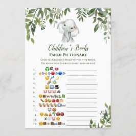 Convites Jogo de Chá de fraldas de elefante com resposta 5 