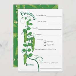 Convites Jogo de chá de fraldas de ervilha doce