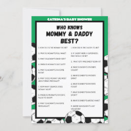 Convites Jogo de Chá de fraldas de futebol, Futebol - Nome 