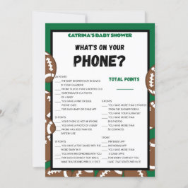 Convites Jogo de Chá de fraldas de futebol, Futebol - Nome