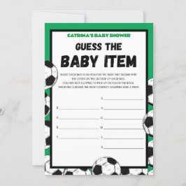 Convites Jogo de Chá de fraldas de futebol, Futebol - Nome 