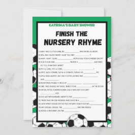 Convites Jogo de Chá de fraldas de futebol, Futebol - Nome 