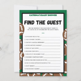 Convites Jogo de Chá de fraldas de futebol, Futebol - Nome