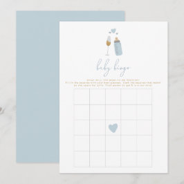 Convites Jogo de Chá de fraldas de Garrafas Azuis ANDI Popp