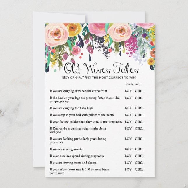 Convites Jogo de Chá de fraldas de jardim com resposta de 5 (Frente)