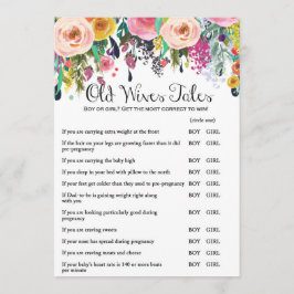 Convites Jogo de Chá de fraldas de jardim com resposta de 5