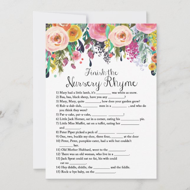 Convites Jogo de Chá de fraldas de jardim com resposta de 5 (Frente)