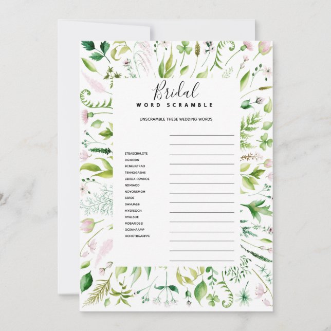 Convites Jogo de chá de fraldas de noiva (Frente)