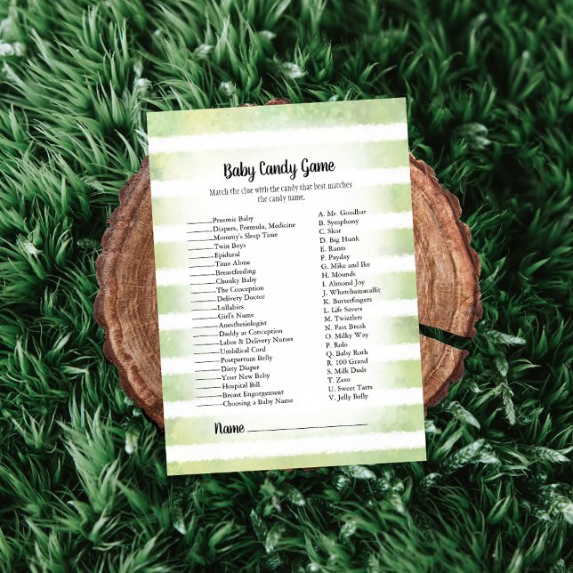 Convites Jogo de Chá de fraldas de Tan Bunny Green Baby Can (Criador carregado)