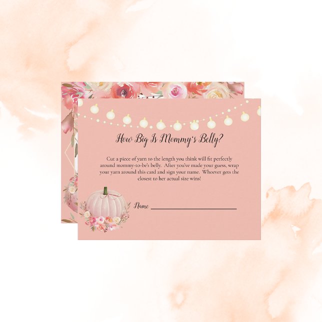 Convites Jogo de Chá de fraldas Elegante da Mãe de Abóbora (Criador carregado)