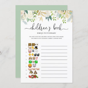 Convites Jogo de Chá de fraldas Emoji Pictionary para Pesso