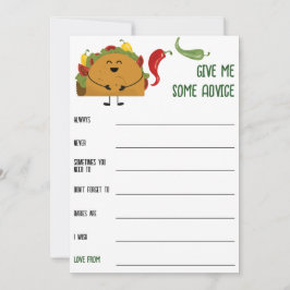 Convites jogo de chá de fraldas fiesta taco mexicano