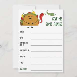 Convites jogo de chá de fraldas fiesta taco mexicano