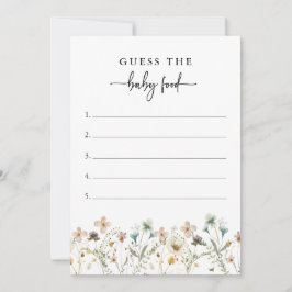 Convites Jogo de Chá de fraldas Floral