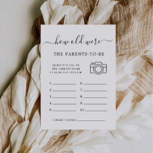 Convites Jogo De chá de fraldas Quão Velhos Eram Os Pais A 