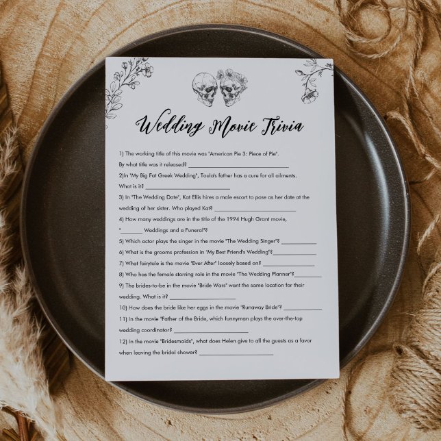 Convites Jogo de Chá de panela de Filme de Casamento Gótico (Criador carregado)