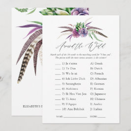 Convites Jogo de Chá de panela de Sucultos Místicos