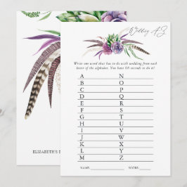 Convites Jogo de Chá de panela de Sucultos Místicos