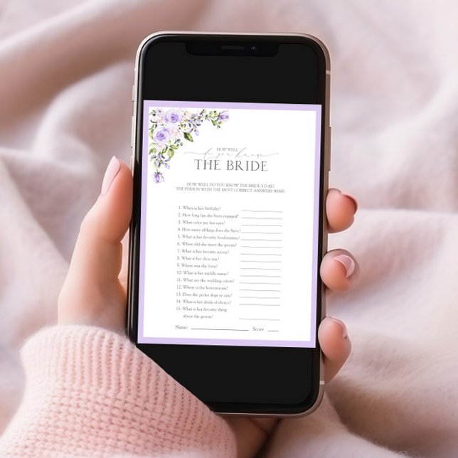 Convites Jogo de Chá de panela Floral da Lavanda Lilac Eleg (Criador carregado)