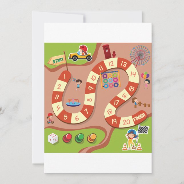 Convites Jogo de corrida (Frente)