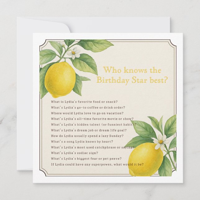 Convites Jogo de Festa de aniversário Imprimível (Frente)