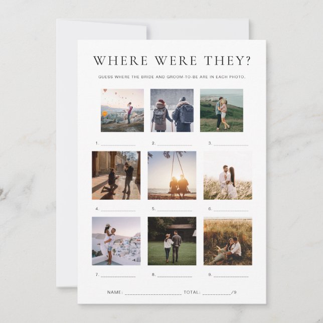 Convites Jogo de Fotos de Férias Onde Eles Estiveram Quinn (Frente)