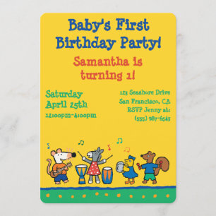 Convites Jogo de Maisy e de amigos na banda