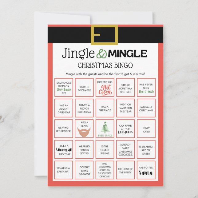 Convites Jogo de Natal de papais noeis - Não Editável - (Frente)