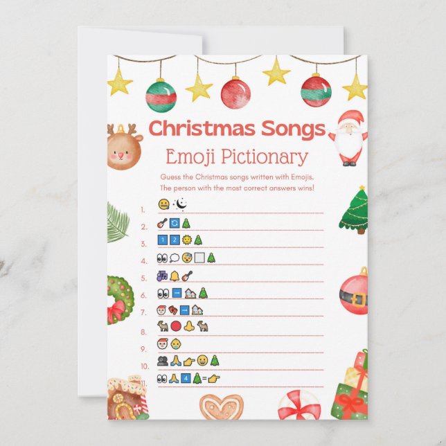 Convites Jogo de Natal Divertido - Não Editável - (Frente)