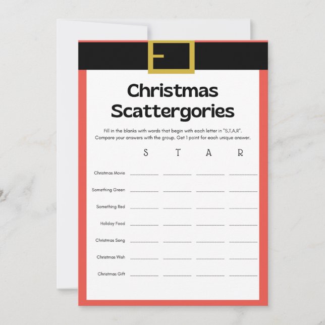 Convites Jogo de Natal Divertido - Não Editável - (Frente)