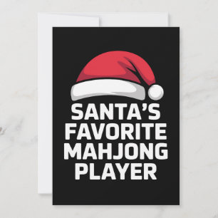 Convites Jogo de Natal do Jogador de Mahjong Favorito do Pa