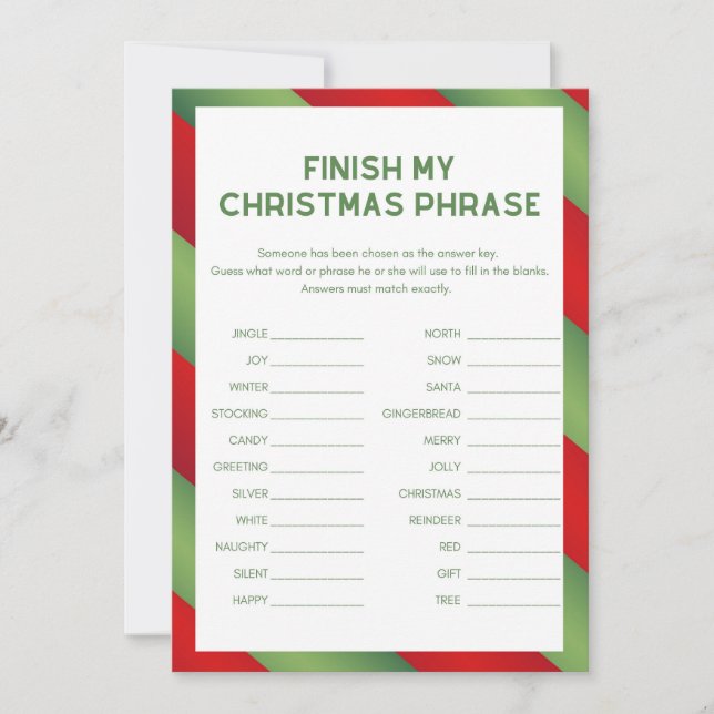 Convites Jogo de Natal - Não Editável - (Frente)