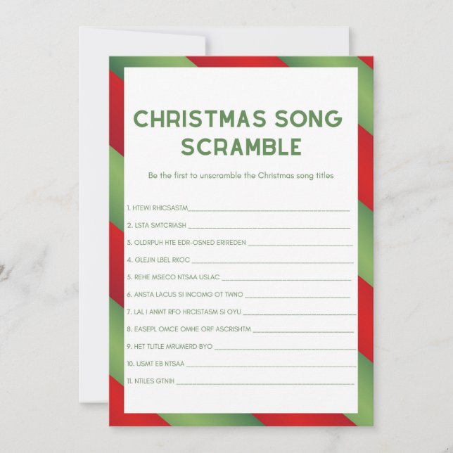 Convites Jogo de Natal - Não Editável - (Frente)