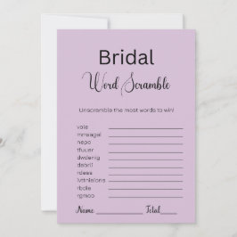 Convites Jogo de Palavras Roxo