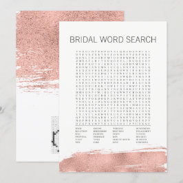 Convites Jogo de Pesquisa de Palavra Bridal de Brushaft Dou