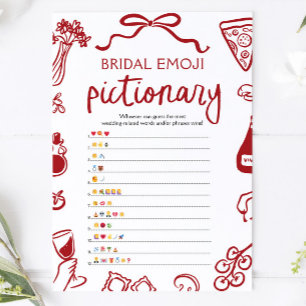 Convites Jogo de Pictionary com Emoji de Chuveiro de Noiva