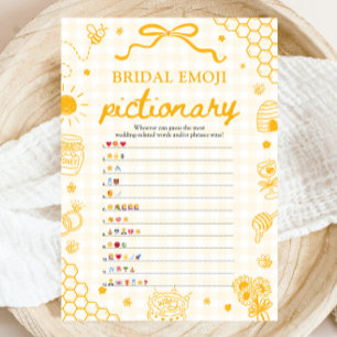 Convites Jogo de Pictionary de Emoji para Chá de Noiva Abel