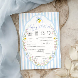 Convites Jogo de Previsões para Bebê Posey Wildflowers Arco