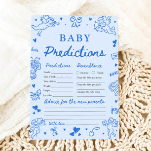 Convites Jogo de Previsões para o Bebê Blue Valentine Baby