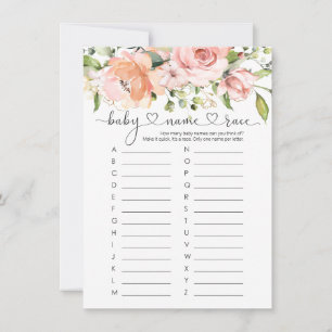 Convites Jogo de Raça do Nome do Bebê, Jogo de Chá de frald