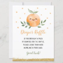 Jogo de Raffle com Fralda Laranja Pequena