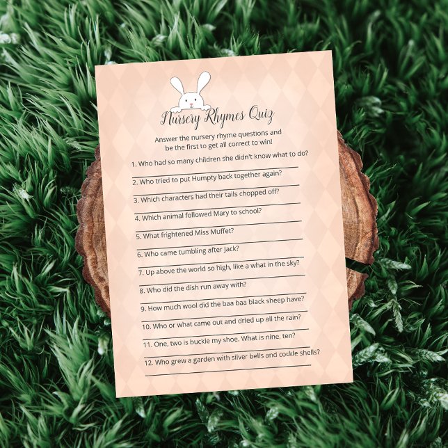 Convites Jogo de Rímes de Enfermeiro Coelho Branco Coral Ar (Criador carregado)