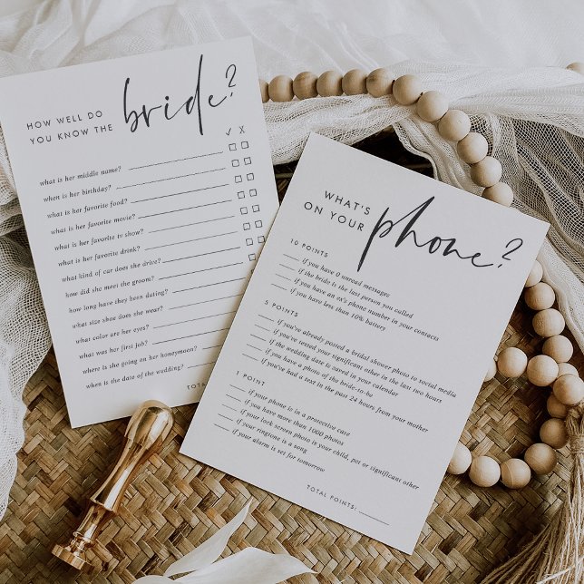 Convites Jogo de telefone do chá de panela e conheça a noiv (Criador carregado)