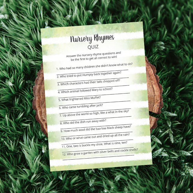 Convites Jogo de Teste de Rhymes Verdes em Bunny Branco (Criador carregado)