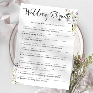 Convites Jogo Divertido de Etiqueta de Casamento para Chá d