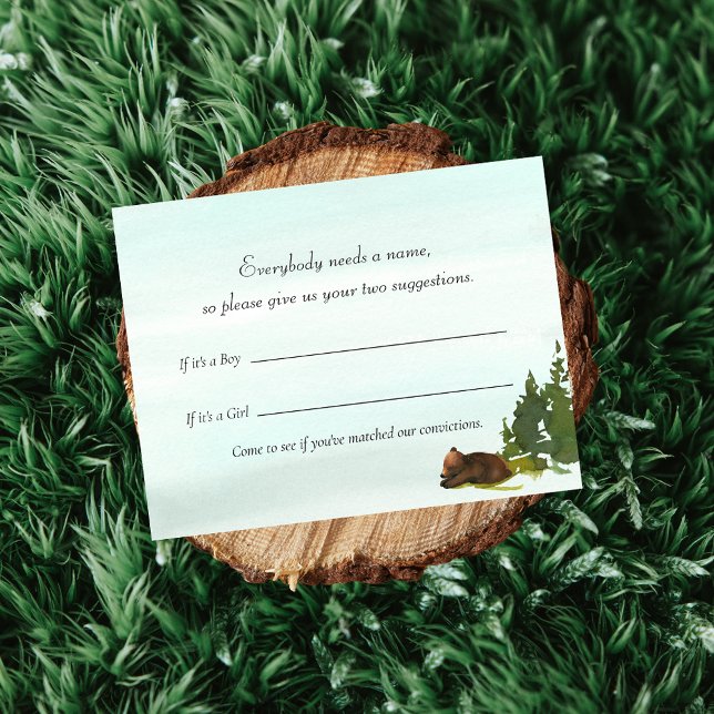 Convites Jogo do Bear das Sugestões do Nome do Bear do Fore (Criador carregado)