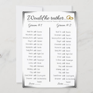 Convites Jogo Do Chá de casamento gay, Ele Quer Preferencia