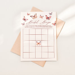 Convites Jogo do Chá de panela da Borboleta Bridal Bingo Bo