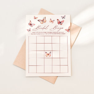 Convites Jogo do Chá de panela da Borboleta Bridal Bingo Bo